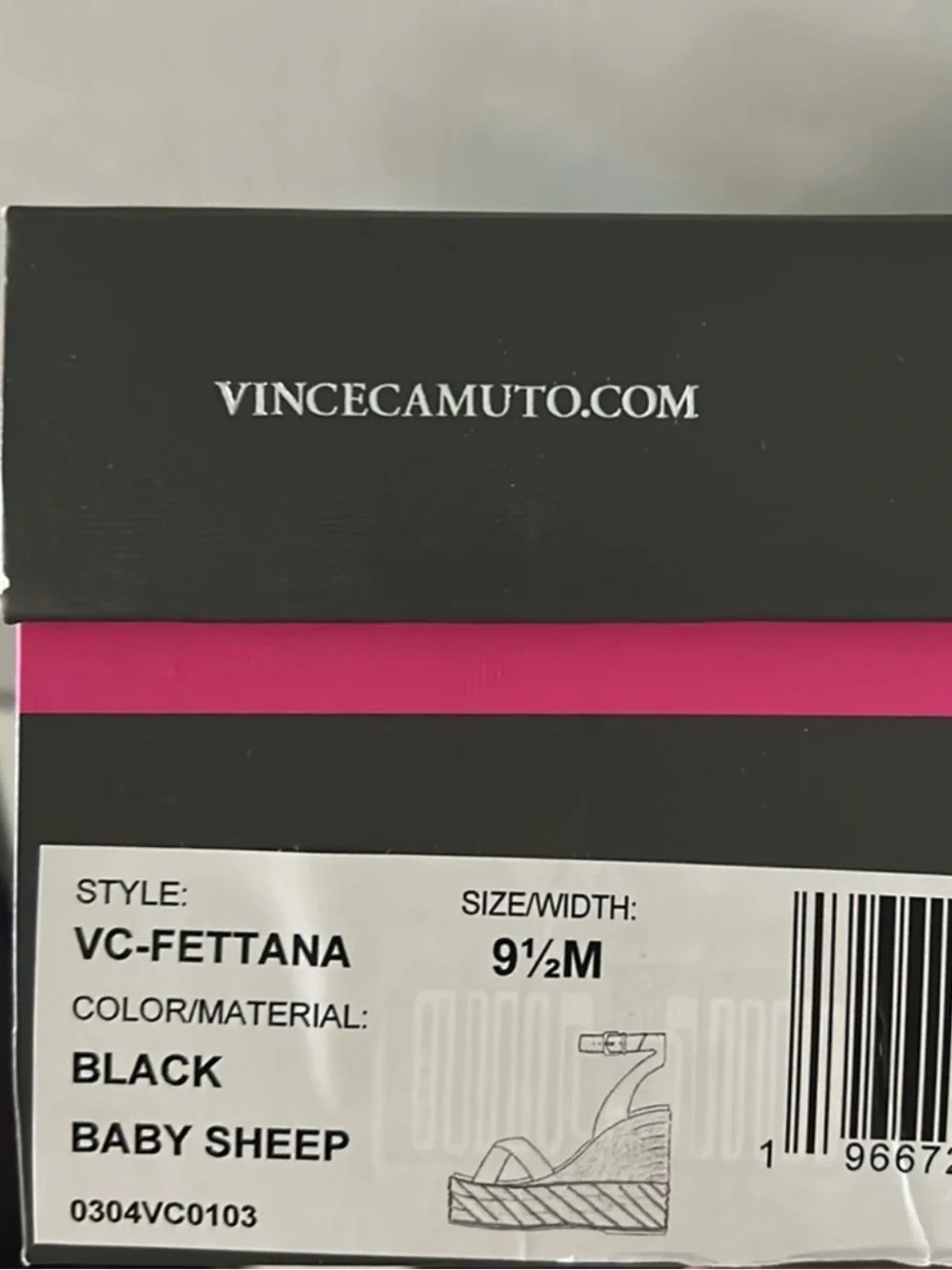 🆕 VINCE CAMUTO Fettana Black Espadrille Platform Wedge Sandals Women’s 9.5 NWT